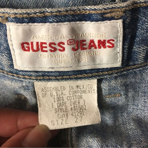 Vintage Guess Light-Medium Washed Denim Skirt Size 27 EUC - Picture 5 of 8